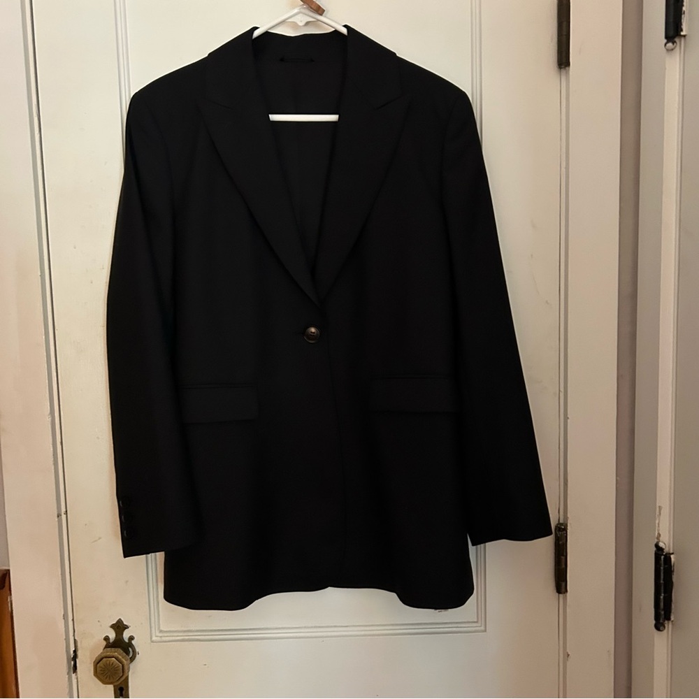 The Curated Beautiful Merino & Silk oversized blazer